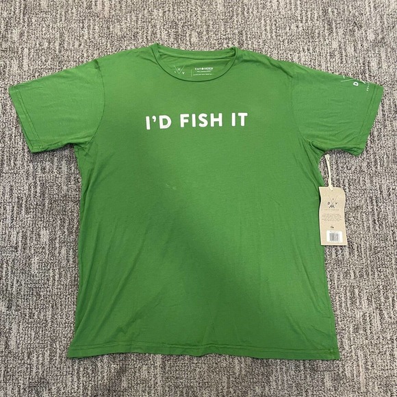 Dolly Varden I'd Fish It Fishing T-Shirt - XL Green NEW With Tag - Picture 1 of 5
